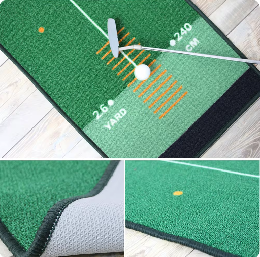 Golf Putting Mat Met Oefenhole - 3 meter -Oefenmateriaal-Golf-Spullen.nl