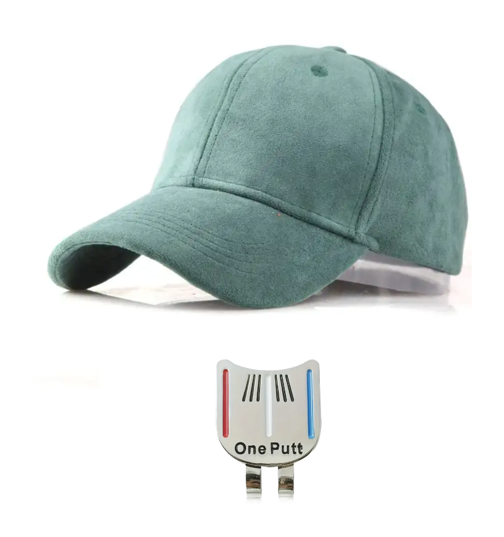 Casquette de golf de luxe + outil d'alignement de putting