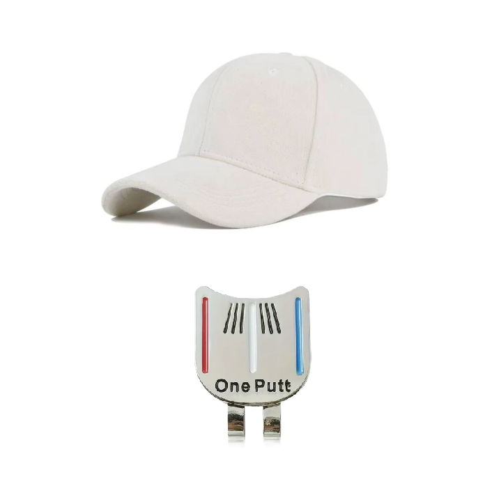 Casquette de golf de luxe + outil d'alignement de putting