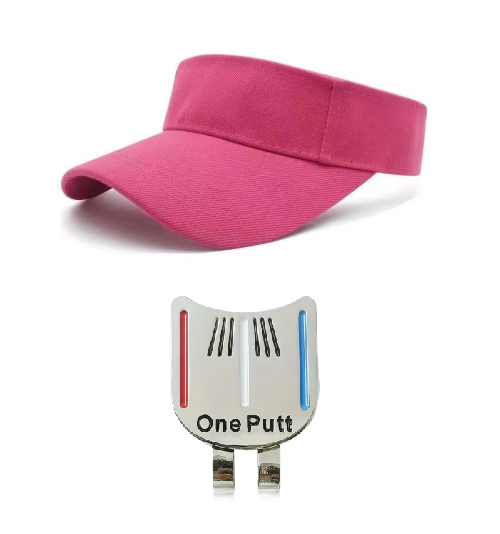 Visière de golf + outil d'alignement de putting