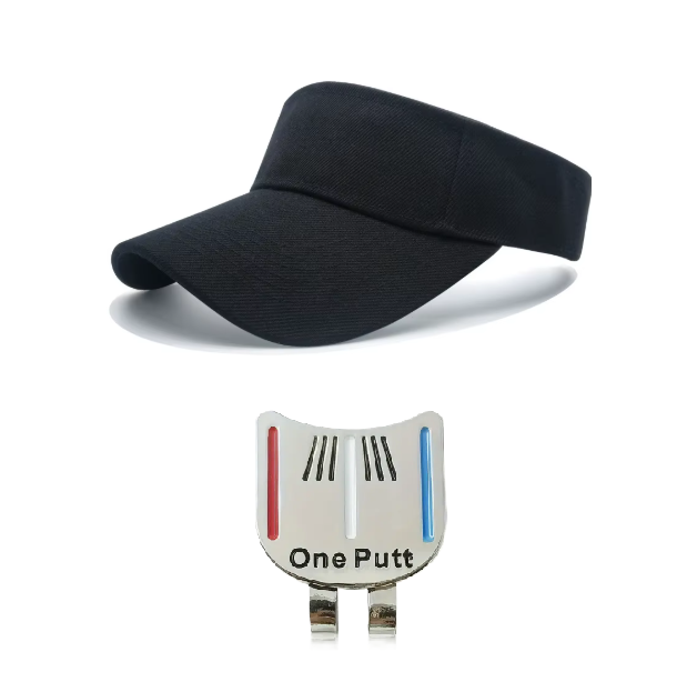 Visière de golf + outil d'alignement de putting