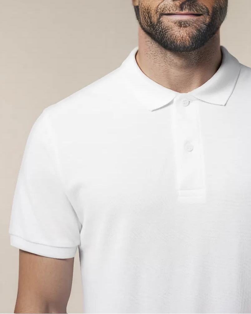 Polo de golf blanc
