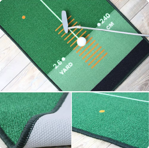 Golf Putting Mat Met Oefenhole - 3 meter -Oefenmateriaal-Golf-Spullen.nl 