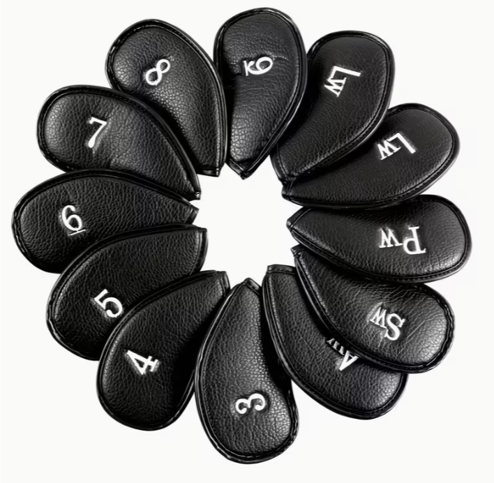 Golf Club Covers IJzers - 12 stuks- Leer