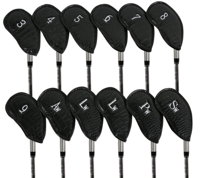 Golf Club Covers IJzers - 12 stuks- Leer