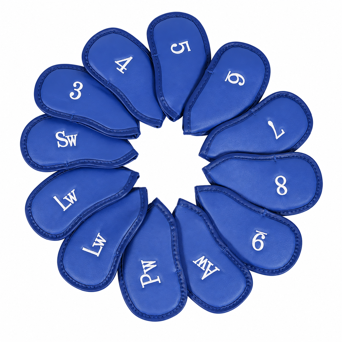 Couvre-clubs de golf pour fers – lot de 12 – cuir