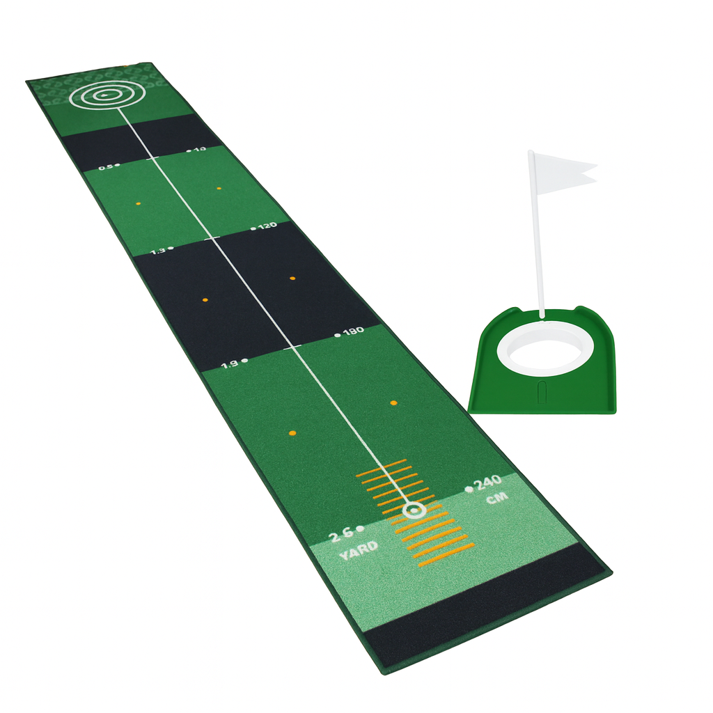 Tapis de putting de golf 3 mètres – Avec trou d’entraînement