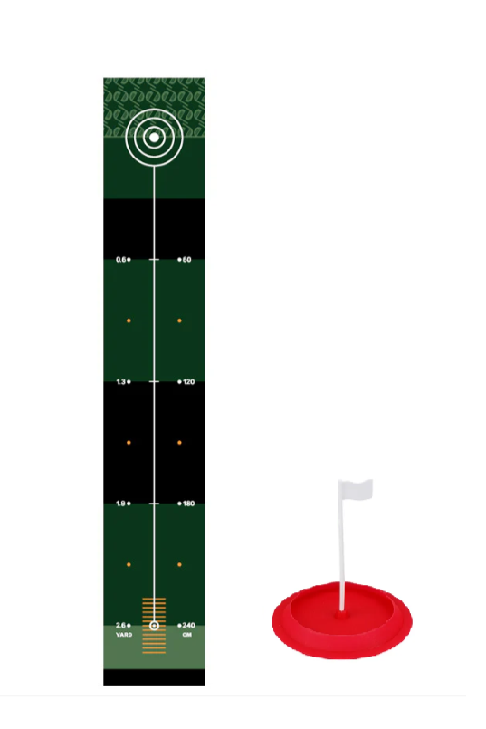 Golf Putting Mat Met Oefenhole - 3 meter -Oefenmateriaal-Golf-Spullen.nl 