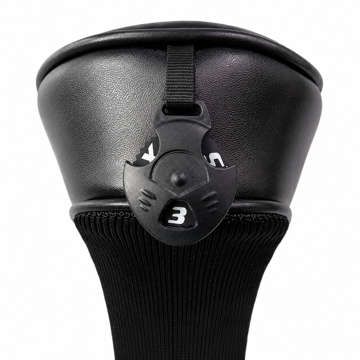 Classic Black Golf Headcovers – Premium Driver, Fairway & Hybrid Set